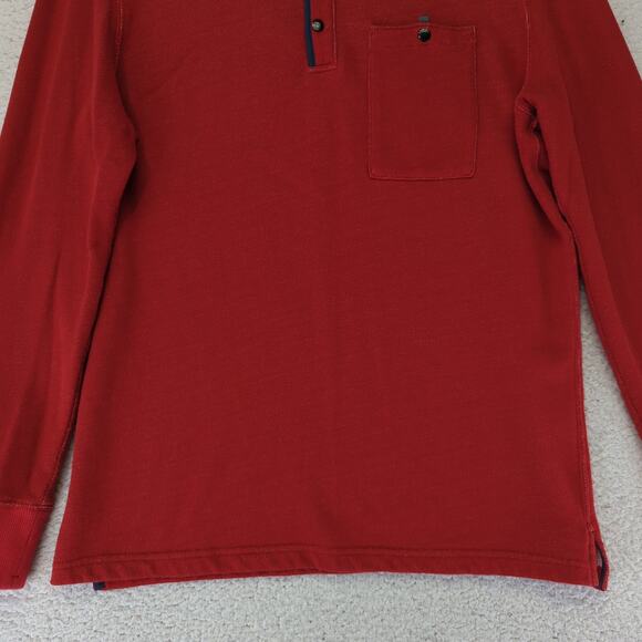 Relwen Red‎ 1/4 Snap Pullover Men's Size XL Sweater Sweatshirt - Picture 4 of 7